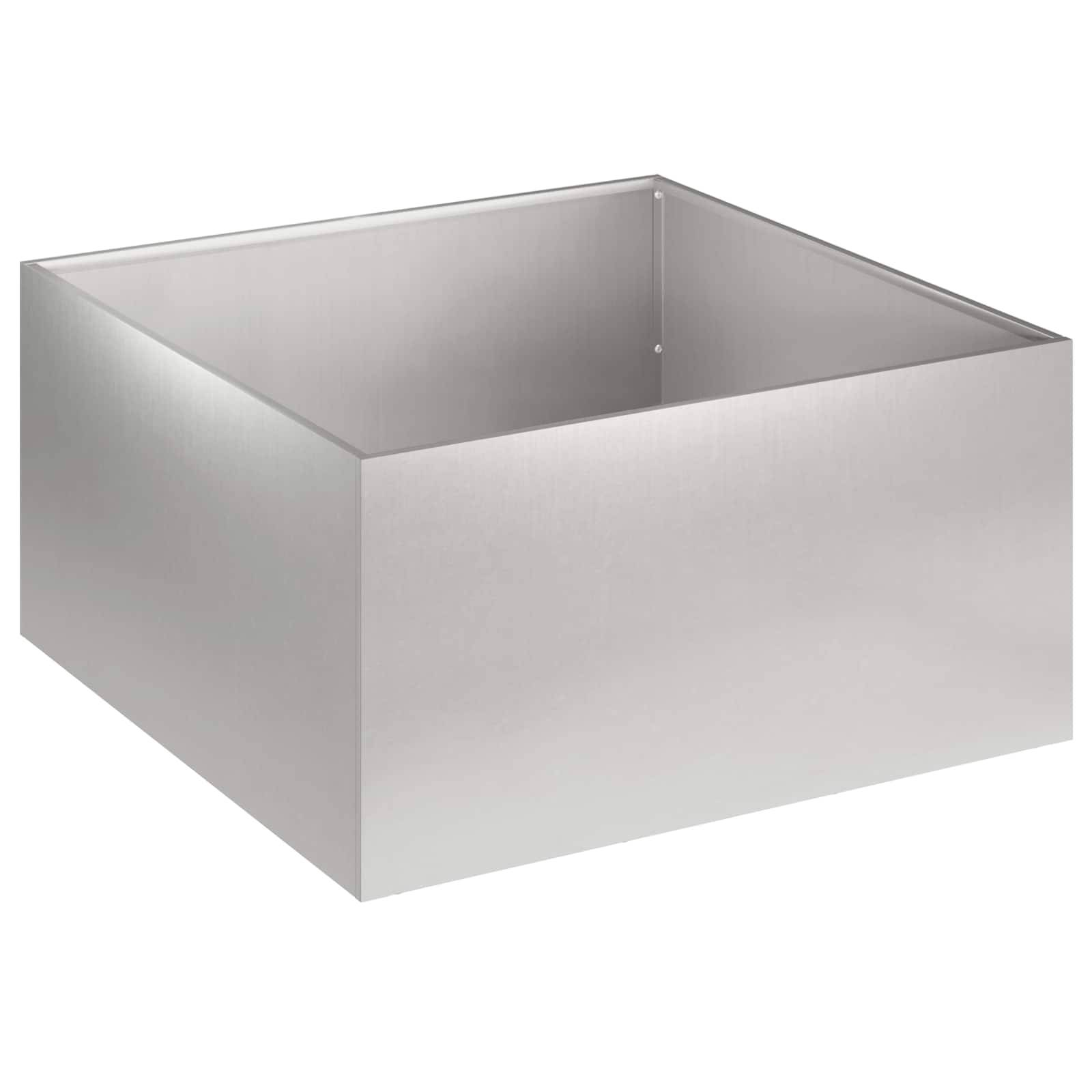 vidaXL Garten-Pflanzgefäß 2 Stk. Silber 40 x 40 x 30 cm Edelstahl