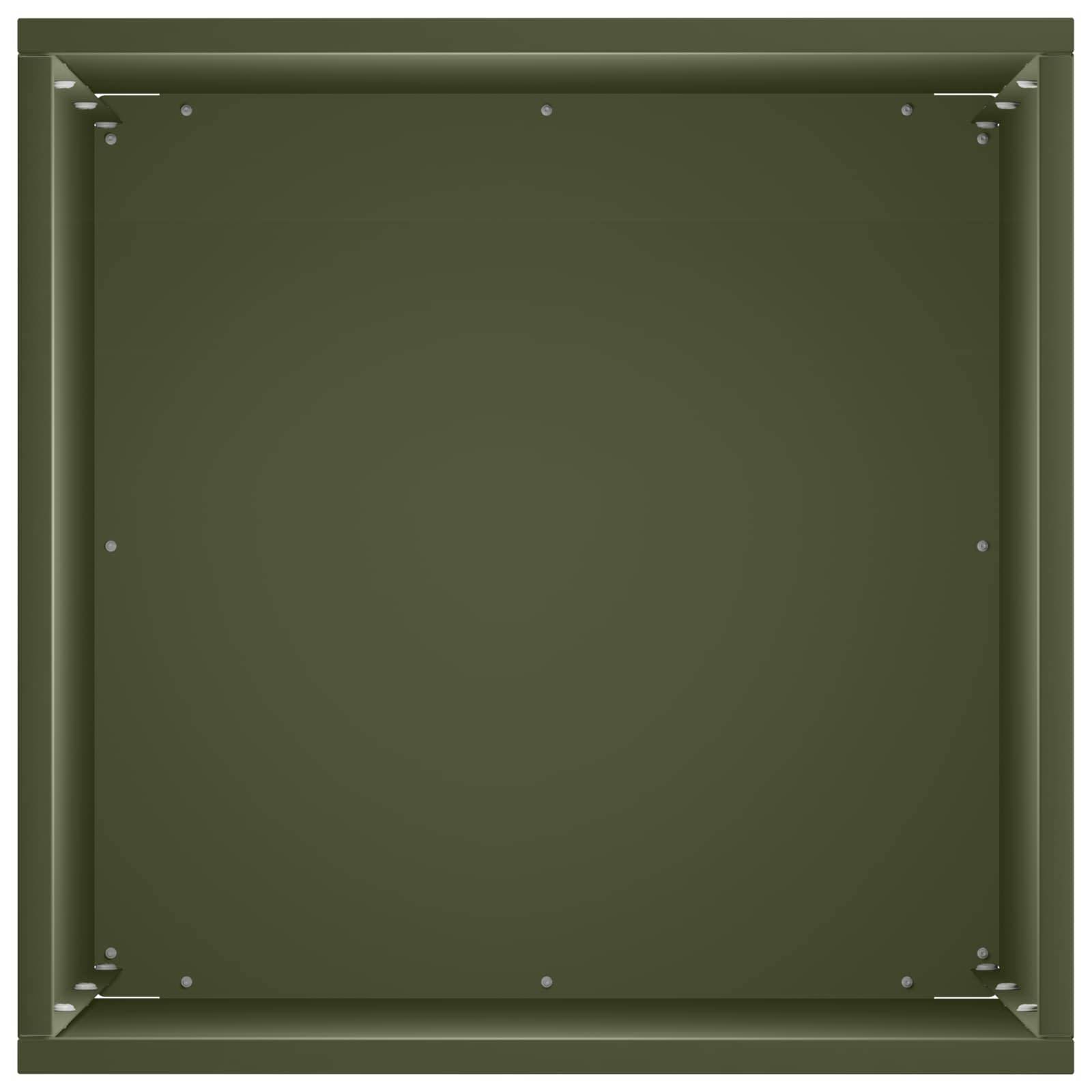 vidaXL Garten-Pflanzgefäß Olivgrün 30 x 30 x 50 cm Kaltgewalzter Stahl