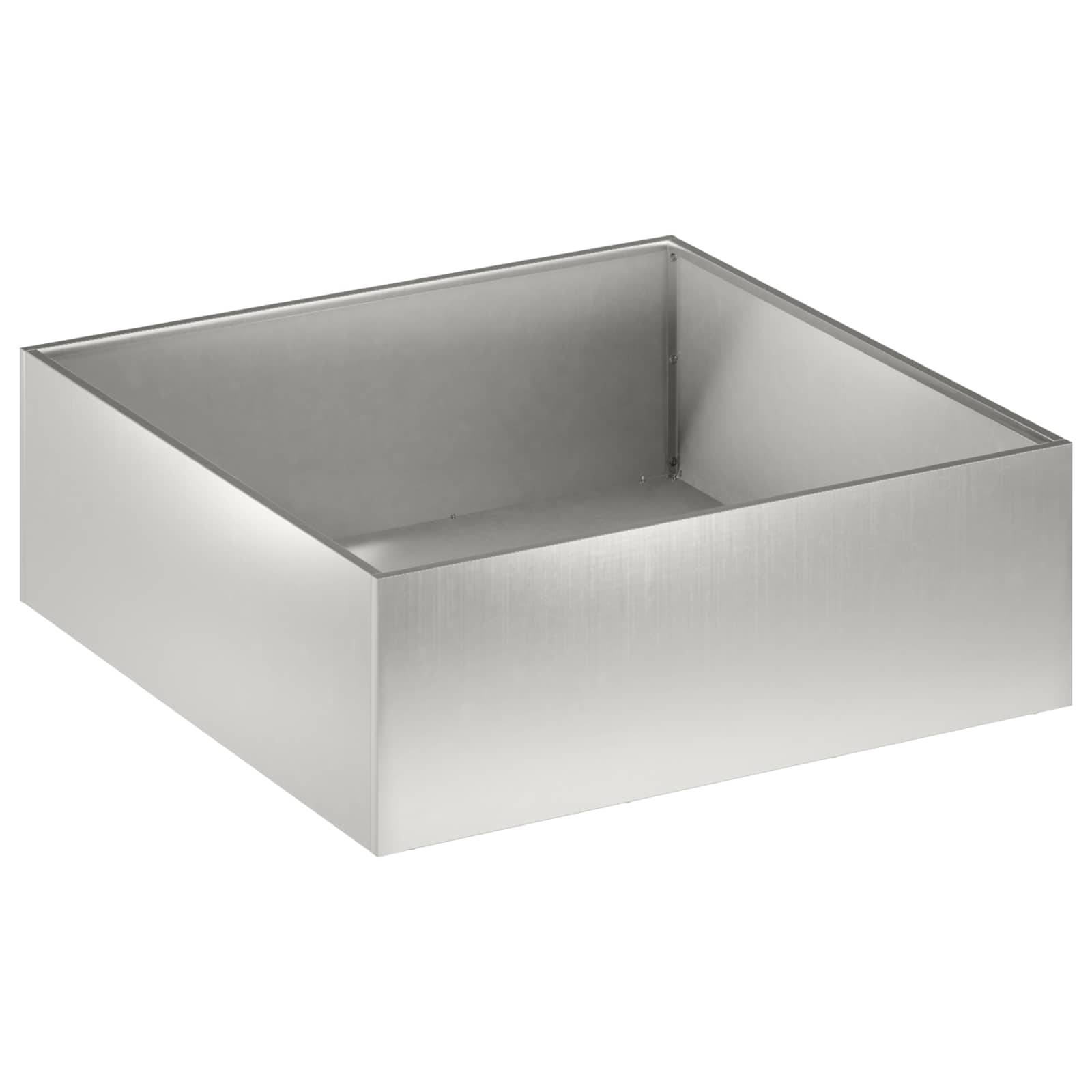 vidaXL Garten-Pflanzgefäß Silber 40 x 40 x 20 cm Edelstahl