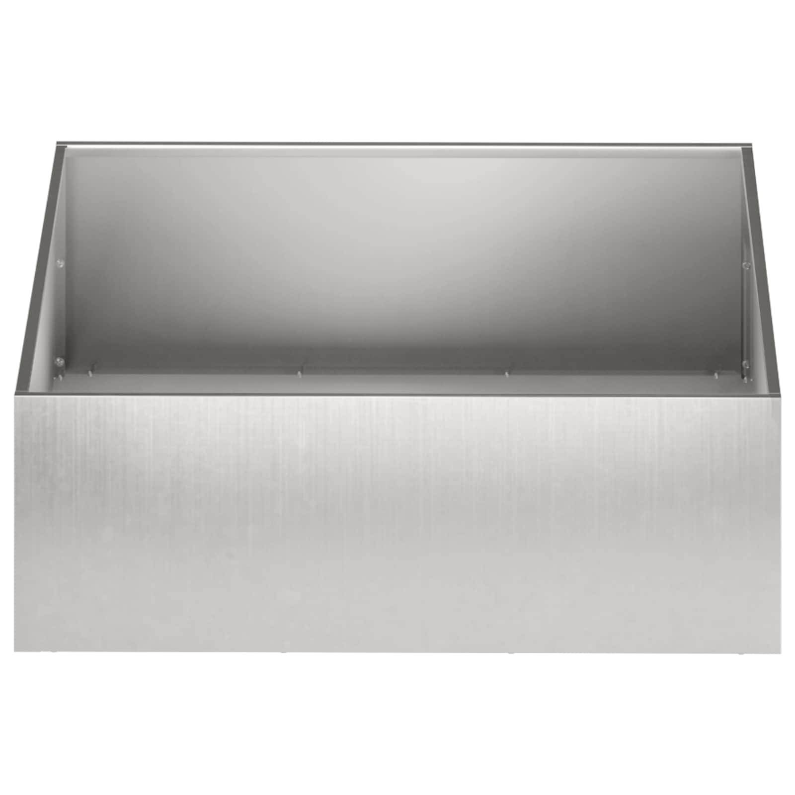 vidaXL Garten-Pflanzgefäß Silber 40 x 40 x 20 cm Edelstahl