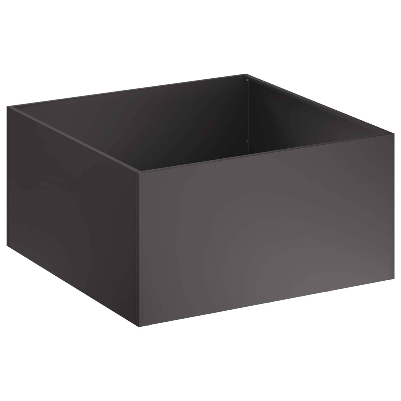 vidaXL Garten-Pflanzgefäß 2 stk. Schwarz 100 x 100 x 40 cm
