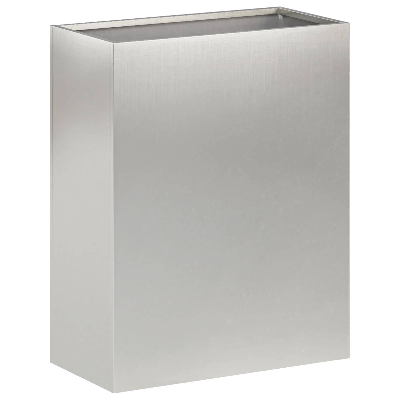 vidaXL Garten-Pflanzgefäß Silber 40 x 20 x 50 cm Edelstahl