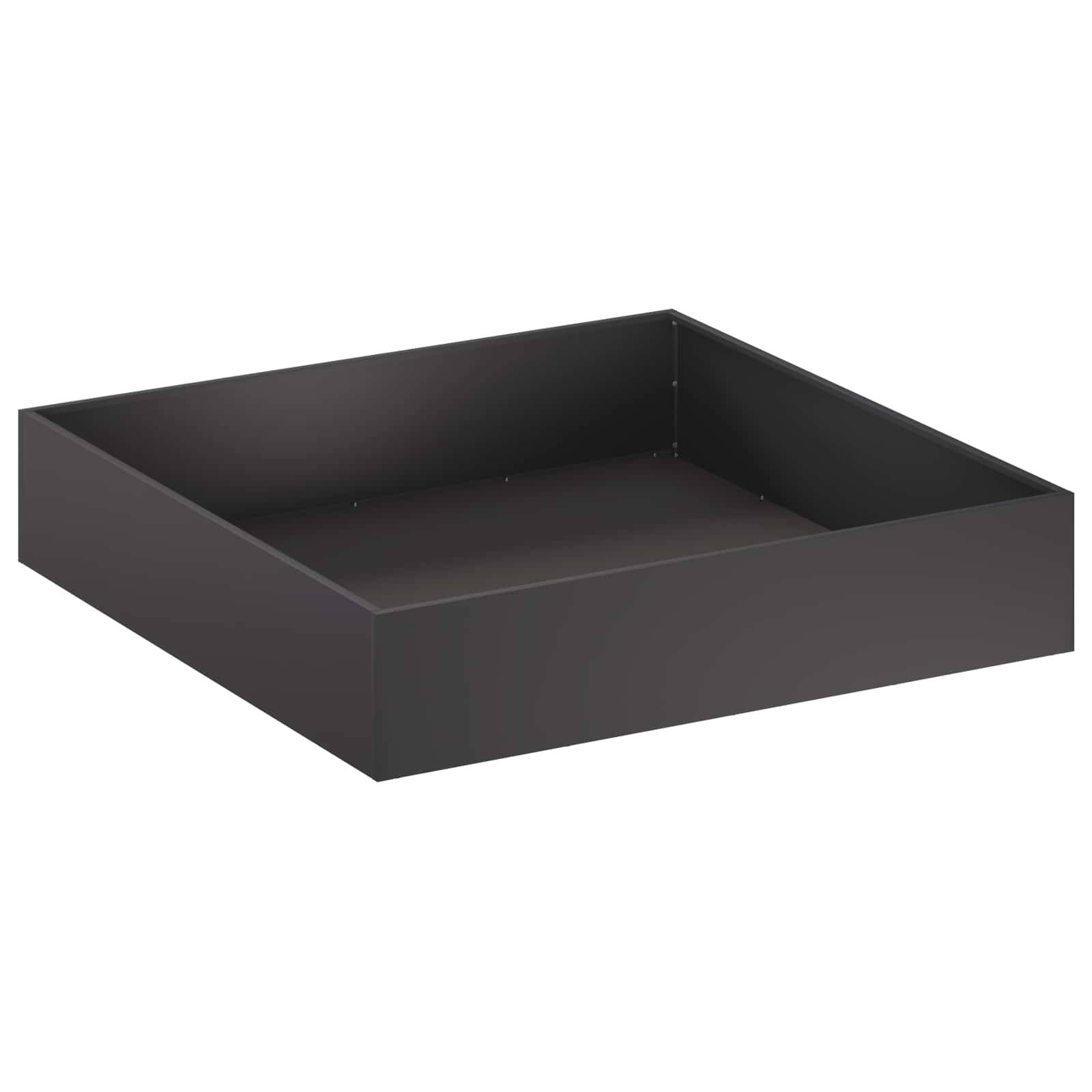 vidaXL Garten-Pflanzgefäß Schwarz 100 x 100 x 20 cm