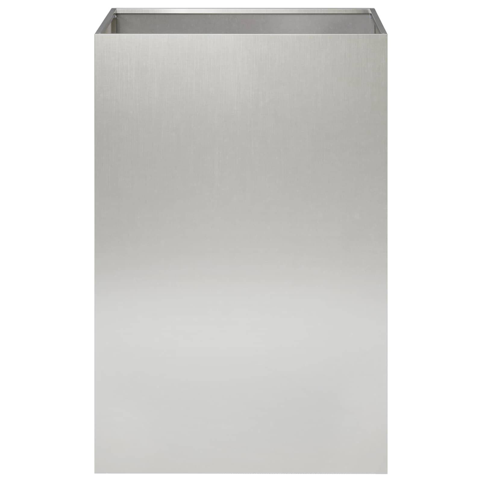 vidaXL Garten-Pflanzgefäß Silber 50 x 50 x 75 cm Edelstahl