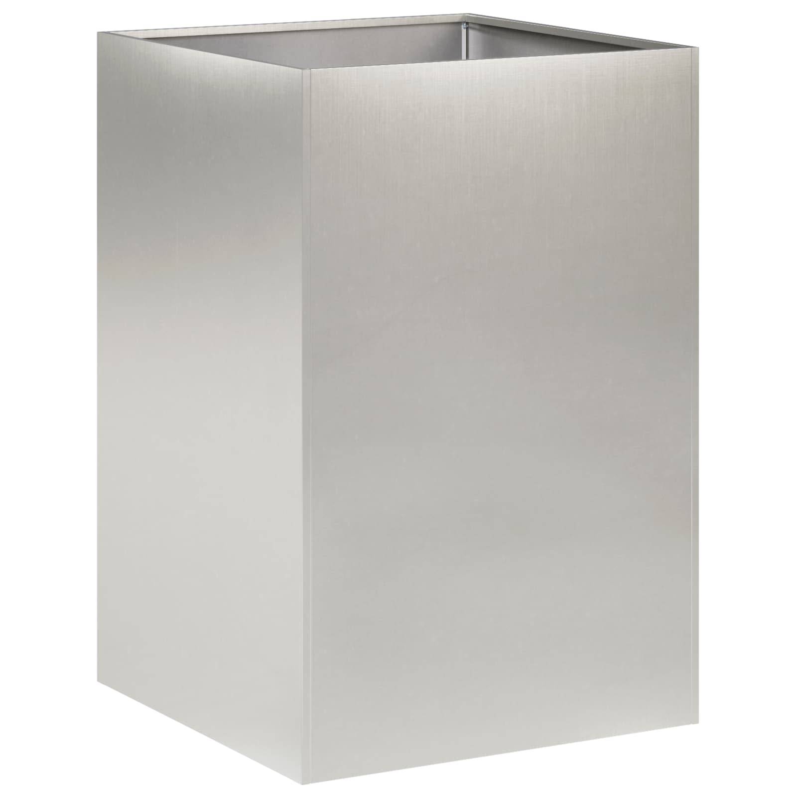 vidaXL Garten-Pflanzgefäß 2 Stk. Silber 50 x 50 x 75 cm Edelstahl