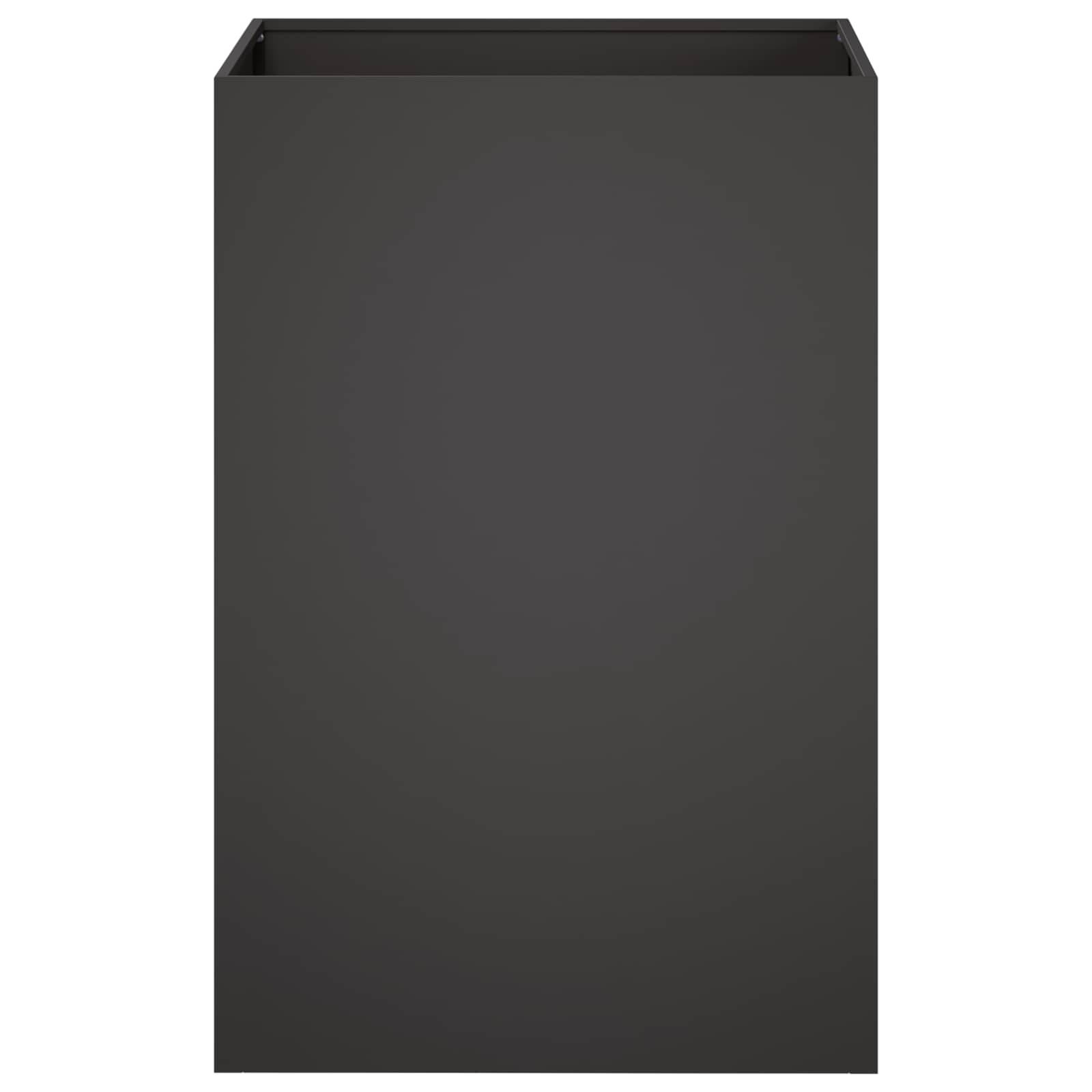 vidaXL Garten-Pflanzgefäß 2 Stk. Schwarz 40 x 40 x 75 cm
