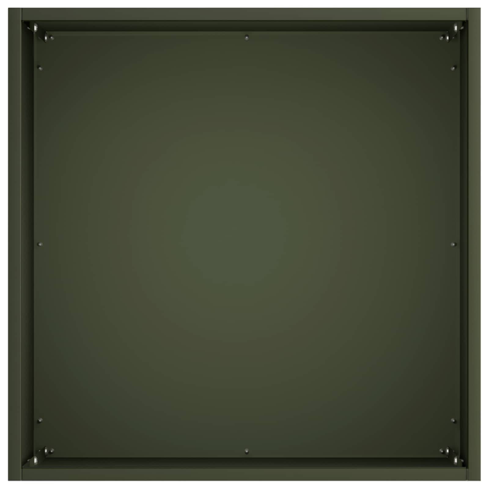vidaXL Garten-Pflanzgefäß Olivgrün 25 x 25 x 25 cm Kaltgewalzter Stahl