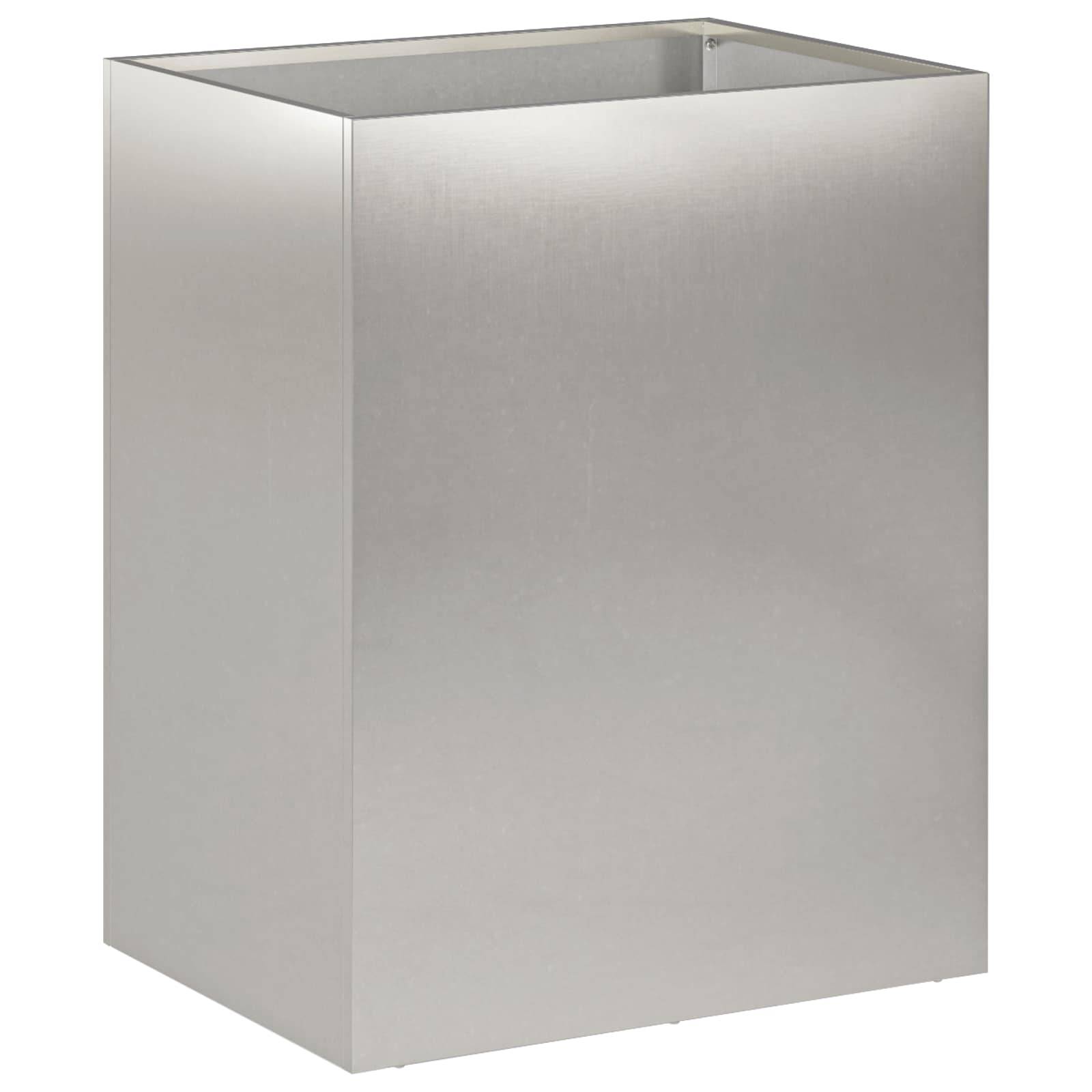 vidaXL Garten-Pflanzgefäß 2 Stk. Silber 40 x 30 x 50 cm Edelstahl