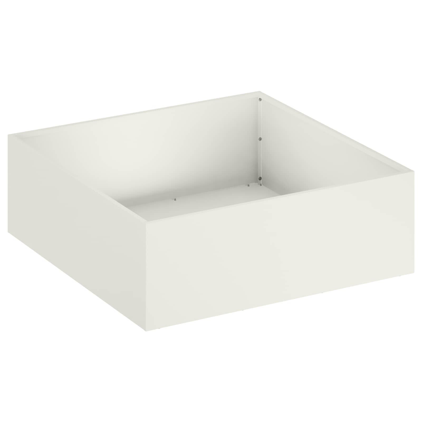vidaXL Garten-Pflanzgefäß Weiß 40 x 40 x 20 cm Kaltgewalzter Stahl