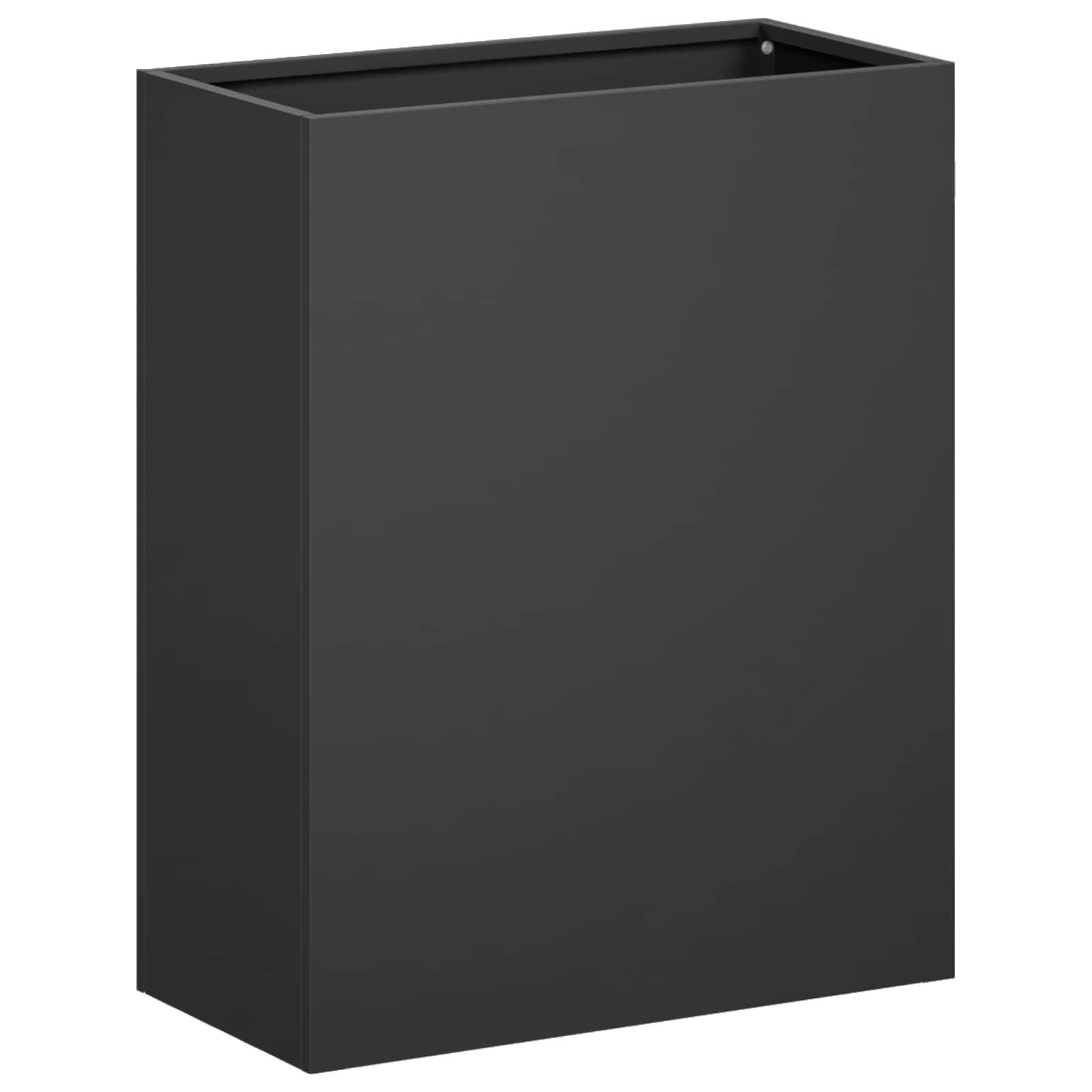 vidaXL Garten-Pflanzgefäß Schwarz 40 x 20 x 40 cm Kaltgewalzter Stahl