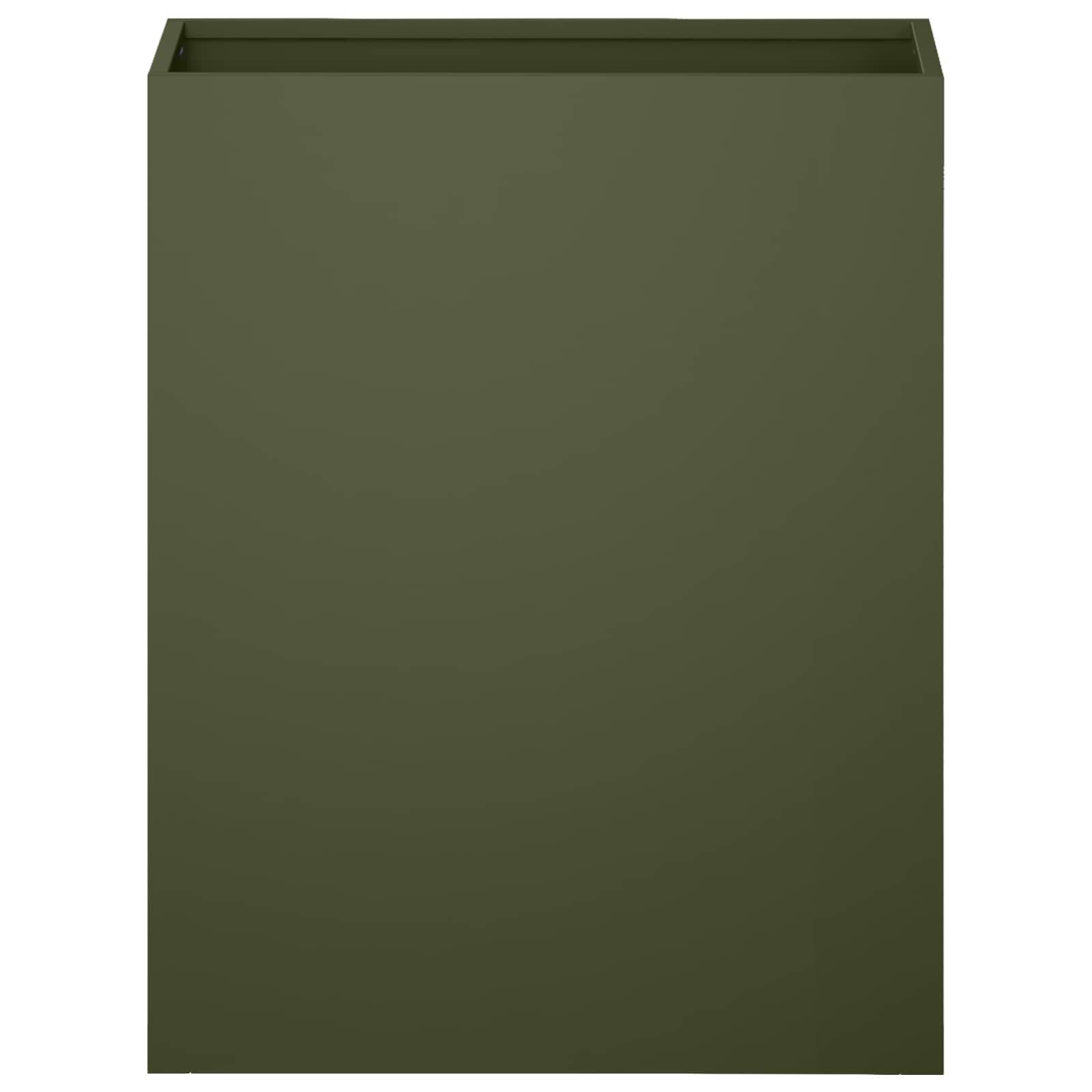 vidaXL Garten-Pflanzgefäß Olivgrün 40 x 20 x 40 cm Kaltgewalzter Stahl