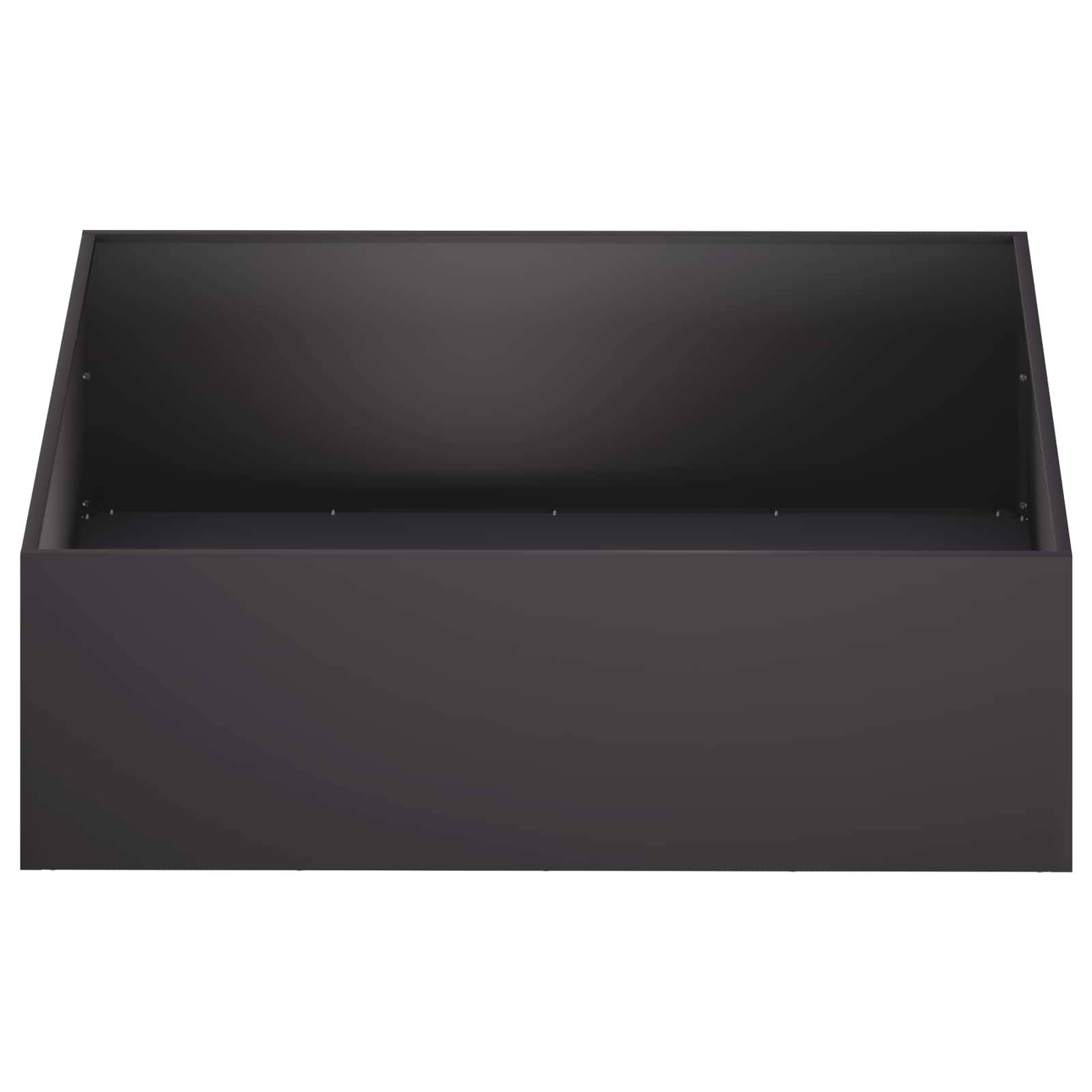 vidaXL Garten-Pflanzgefäß Schwarz 80 x 80 x 30 cm Kaltgewalzter Stahl