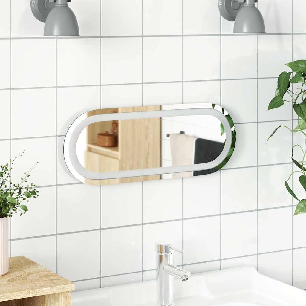 vidaXL LED-Badspiegel 40x15 cm Oval
