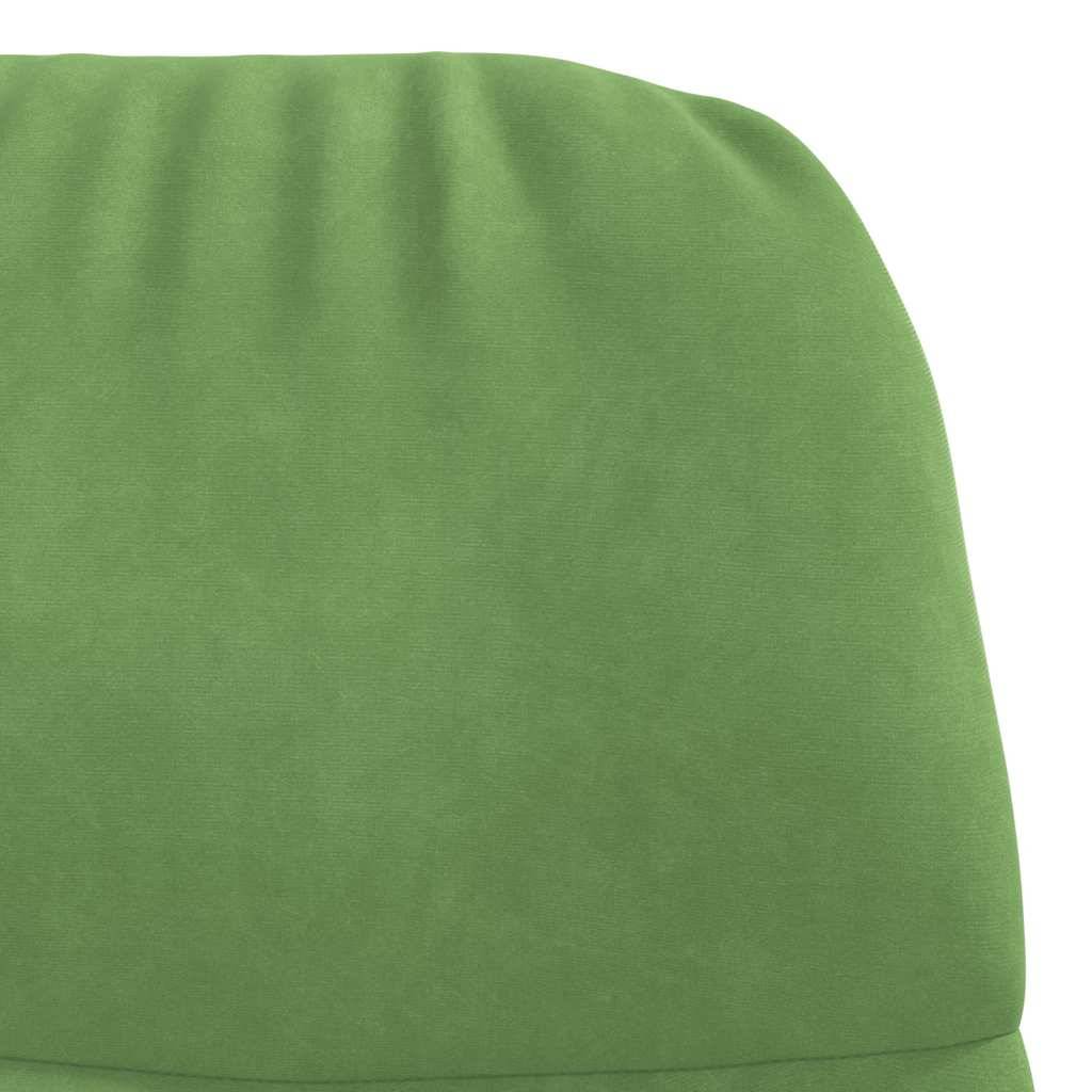 vidaXL Relaxsessel mit Hocker Hellgrün Samt