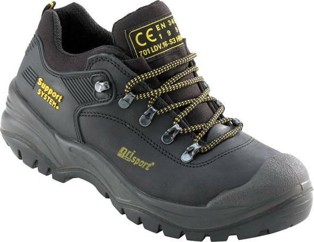 Sicherheitshalbschuh Asiago, S3Zulassung/Norm EN ISO 20345 S3 HRO HI SRCFußbett Antistatisches FußbettSohle Doppelfarbig, Gummi und PU