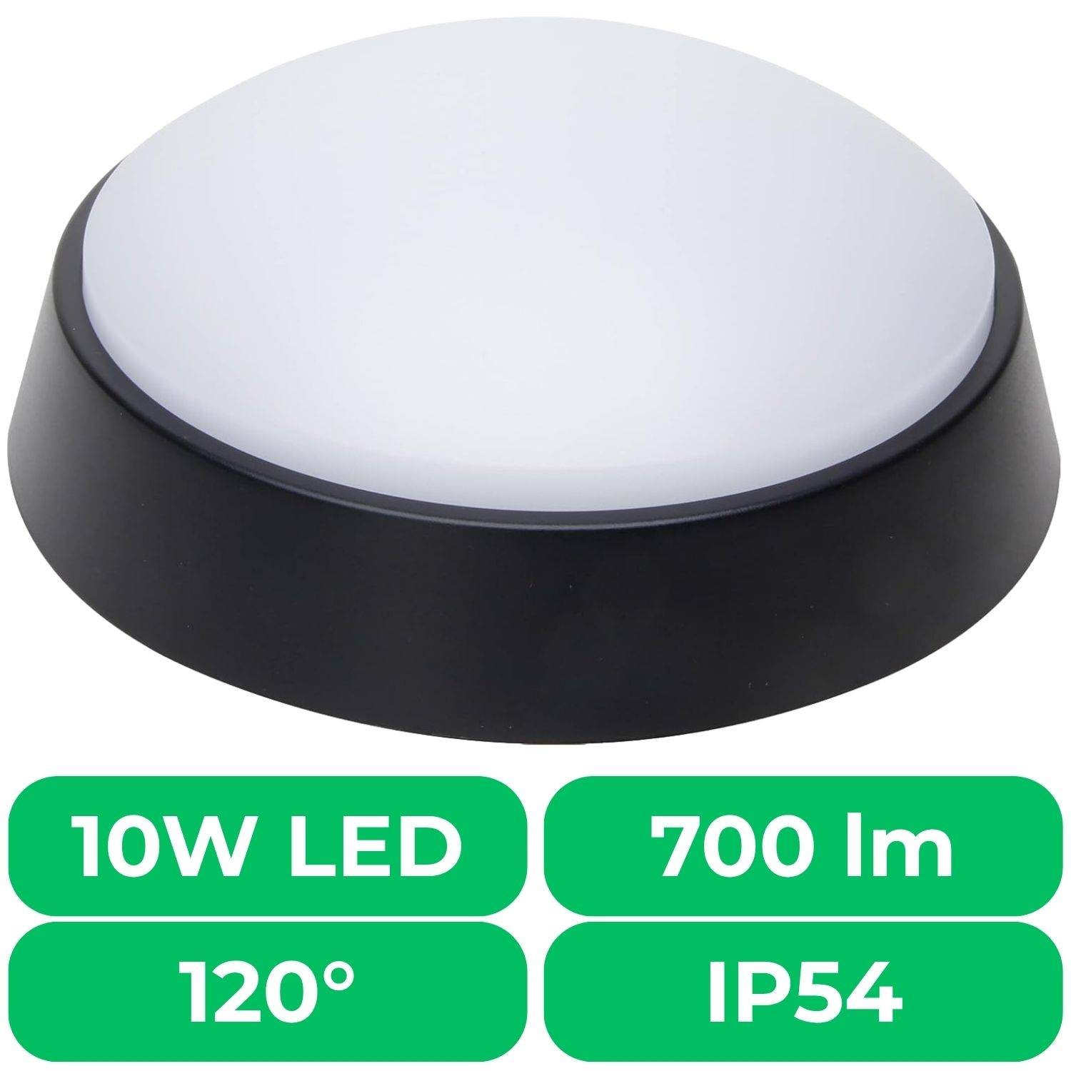 LED Rundleuchte 10W IP54 Grau