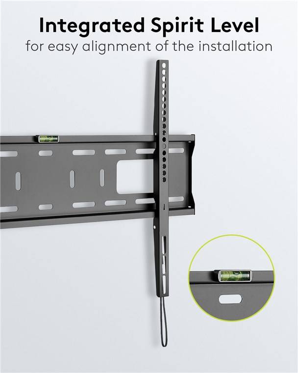 8x Goobay 49891 Pro TV-Wandhalterung Pro FIXED (L), Schwarz - Halterung für Fernseher von 37 bis 70 Zoll (94-178 cm) bis 50 kg