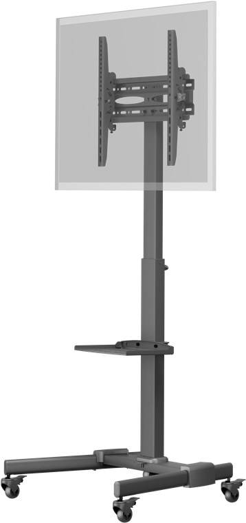 Goobay 59507 Basic TV-Präsentationsständer Basic (Größe L), schwarz - Halterung für Fernseher oder Monitore zwischen 37 und 70 Zoll (94-178 cm) b