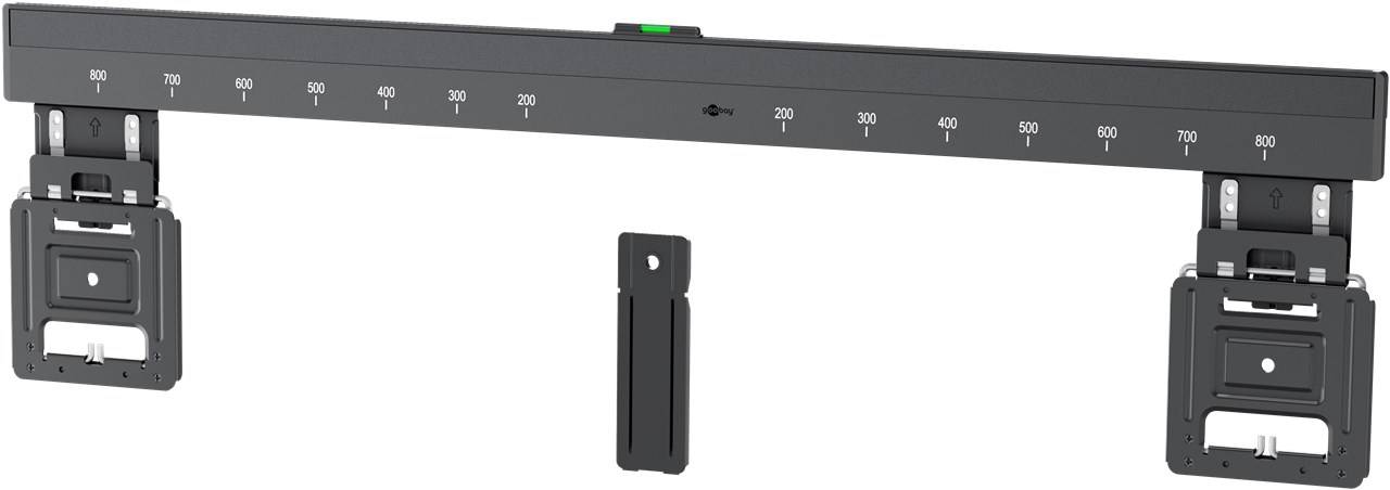 10x Goobay 70822 Basic Ultraslim TV-Wandhalterung Basic FIXED (XL), schwarz - Halterung für Fernseher von 43 bis 100 Zoll (109 – 254 cm), max. 75