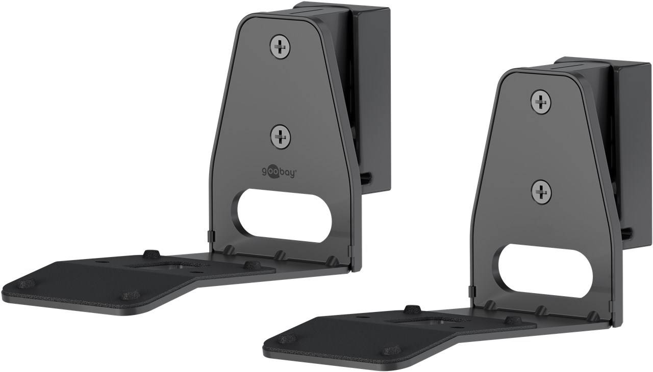 10x Goobay 71194 Basic Lautsprecher-Wandhalterung Modern Era 3 Flex, schwarz - 2 Stück, kompatibel mit dem Sonos Era 300, sichere und dezente