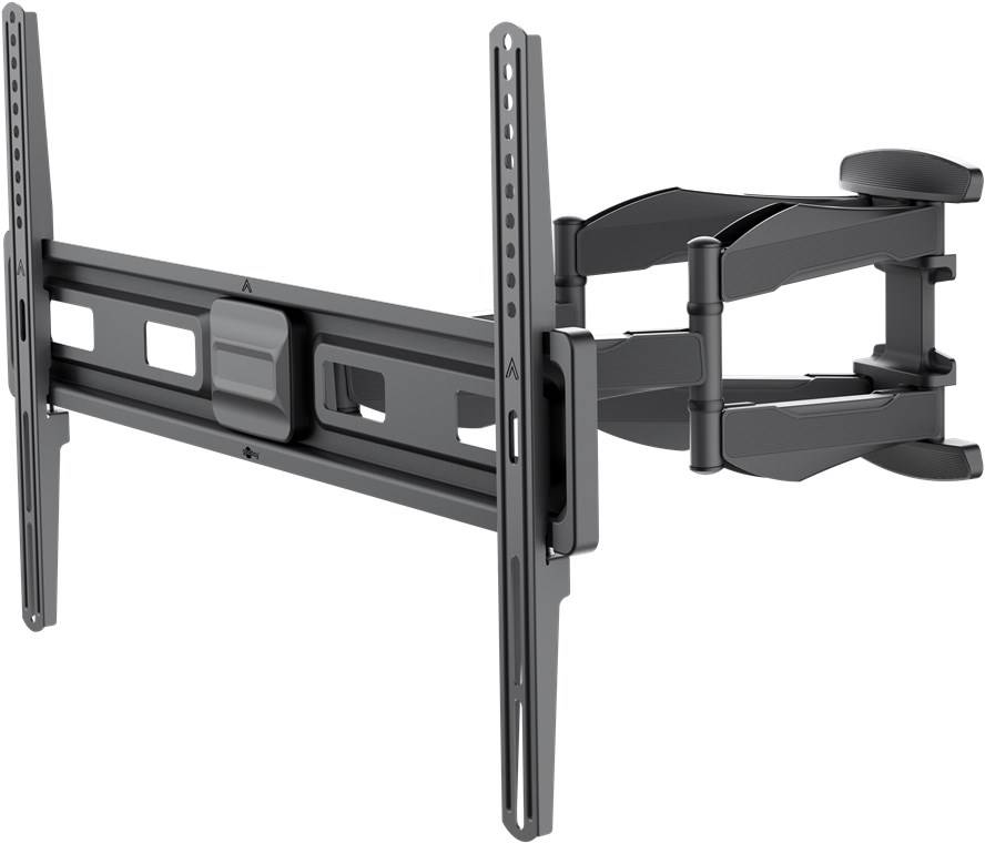 4x Goobay 71199 Basic TV-Wandhalterung Basic FULLMOTION (L), schwarz - Halterung für Fernseher von 37 bis 80 Zoll (94 – 203 cm), max. 45 kg, vollbe