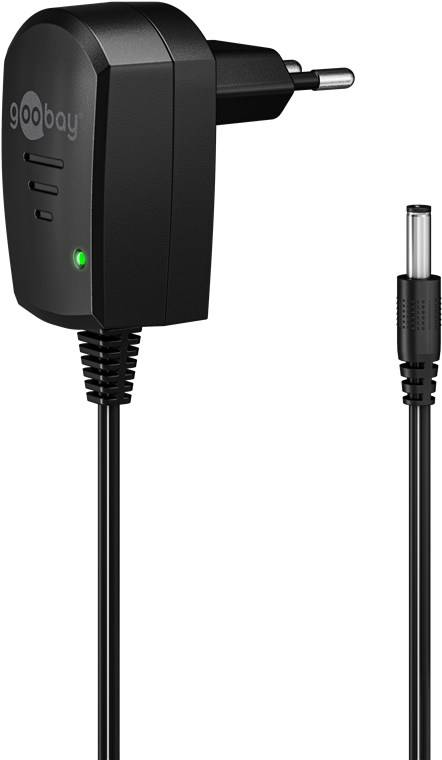 Goobay 64982 5-V-Netzteil (5 W / 1,0 A), schwarz, 1.8 m - mit DC-Stecker 5,5 mm x 2,1 mm
