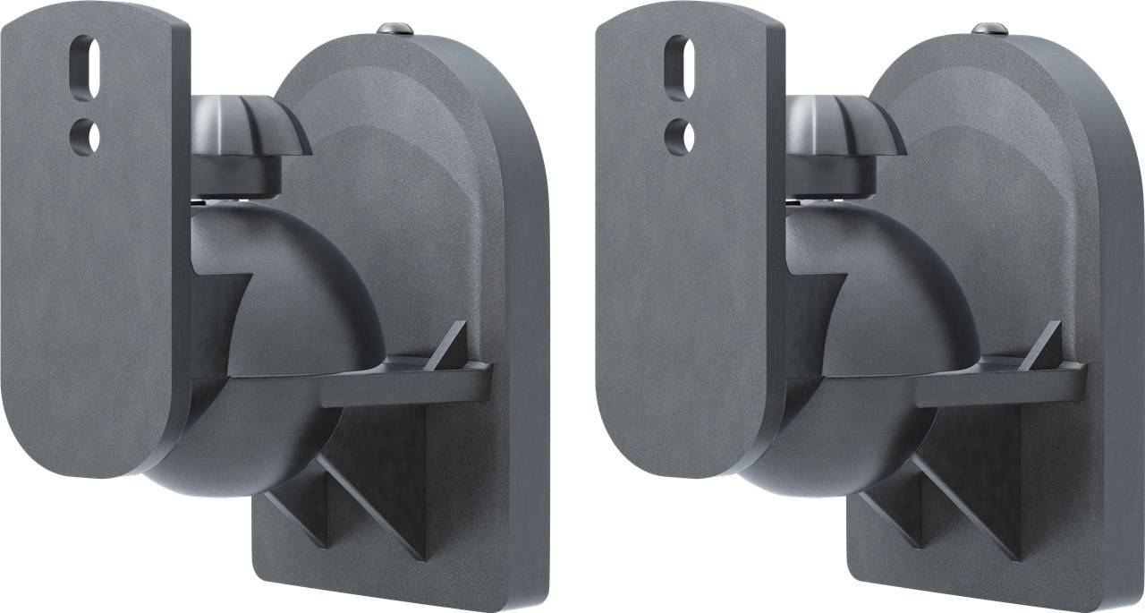 50x Goobay 49393 Basic Lautsprecher Wandhalterung universal, Schwarz - Universal-Lautsprecherhalterung zur Wandmontage, (schwenk- und neigbar) für