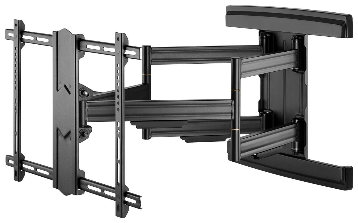 1x Goobay 49935 Pro TV-Wandhalterung Pro FULLMOTION (L) wide Range, Schwarz - Halterung für Fernseher von 37 bis 70 Zoll (94-178 cm), vollbeweglich