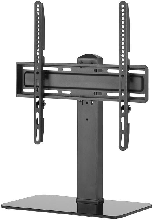 2x Goobay 58524 Basic TV-Standfuß Basic Fix, Schwarz - Halterung für Fernseher und Monitore zwischen 32 und 55 Zoll (81-140 cm), schwenkbar