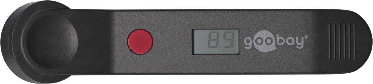 50x Goobay 59799 Digitaler Luftdruckprüfer, Schwarz - inkl. Batterie (1x CR2032 3 V Lithium)