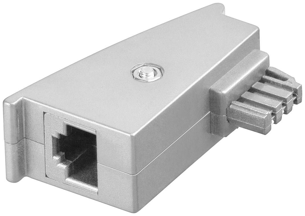 10x Goobay 45736 TAE Telefon-Adapter-Stecker, Grau - TAE-F-Stecker (PIN 1/2) > RJ45-Buchse (8P2C) (PIN 4/5)