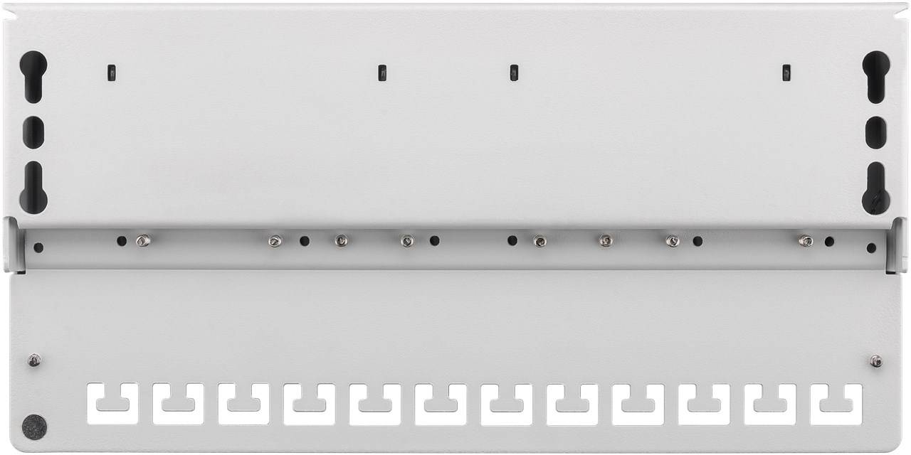 20x Goobay 69306 CAT 6 Mini/Desktop Patch Panel, 12 Port, (1 HE), Grau - STP geschirmt