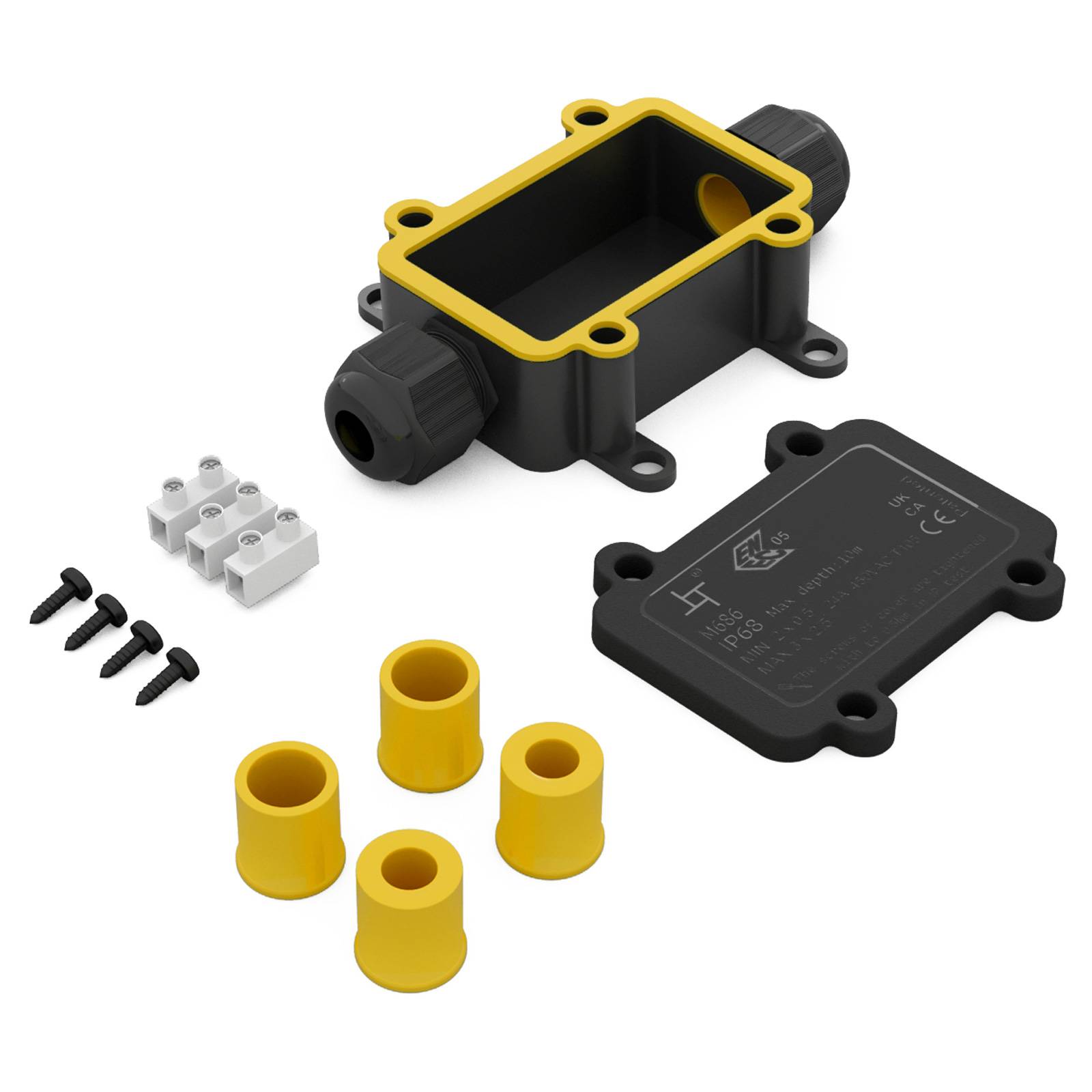 hb-digital Abzweigdose wasserdicht IP68 2 Wege Kabeldose Outdoor