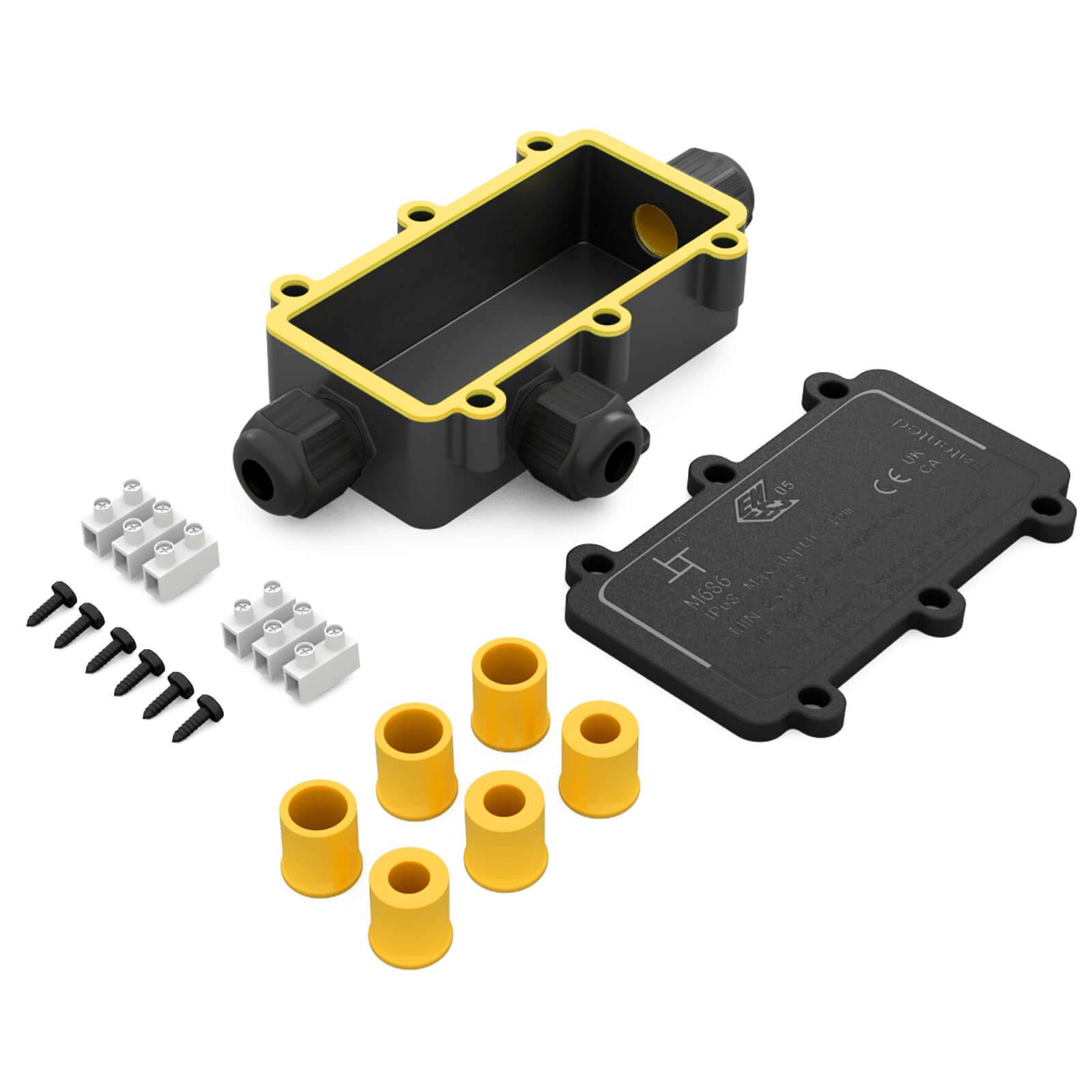 hb-digital Abzweigdose wasserdicht IP68 3 Wege Typ L Installationsdose