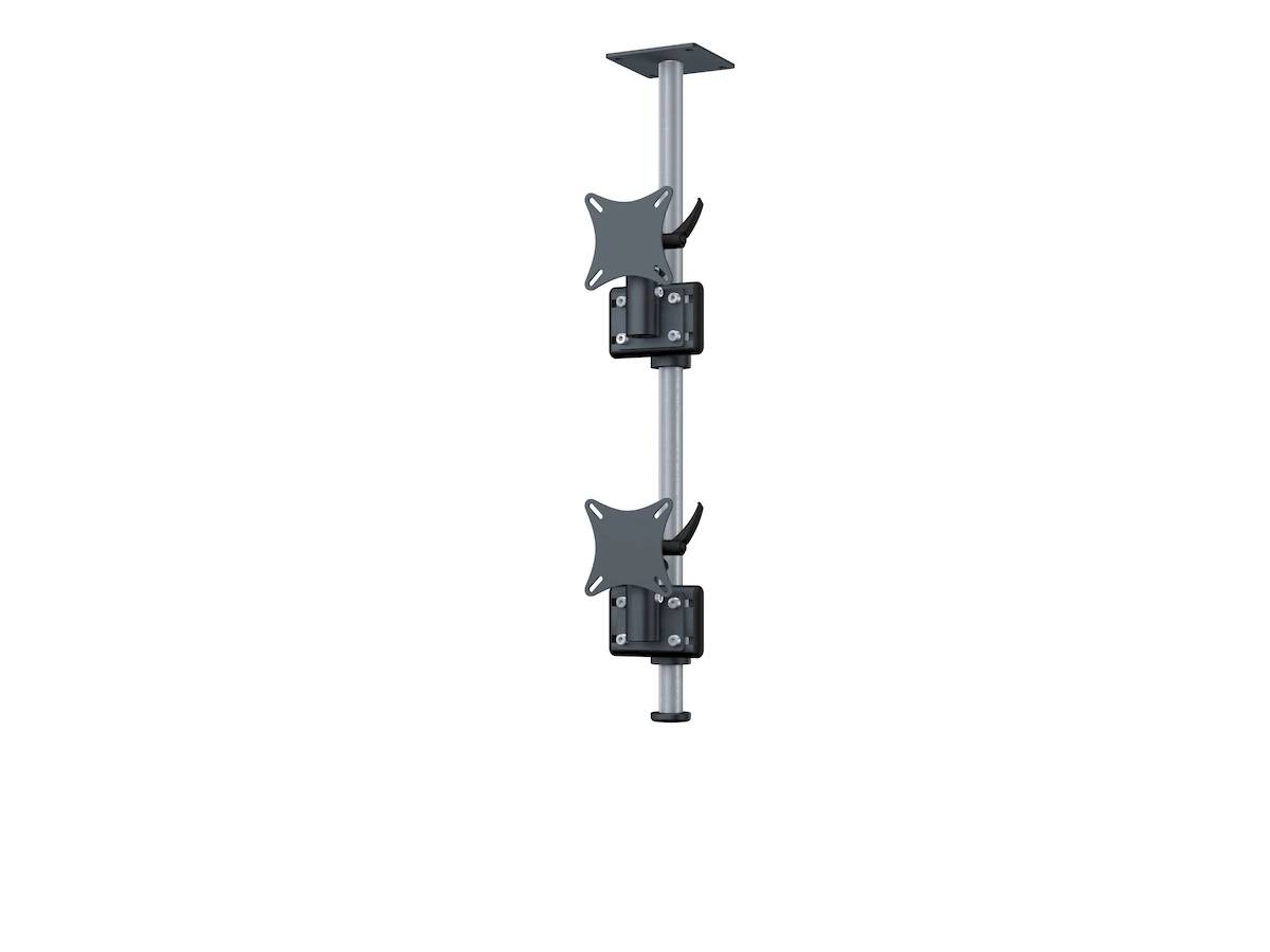 Flat-System Monitorhalter Decke für 2 Monitore 1 + 1 - 20''-24"