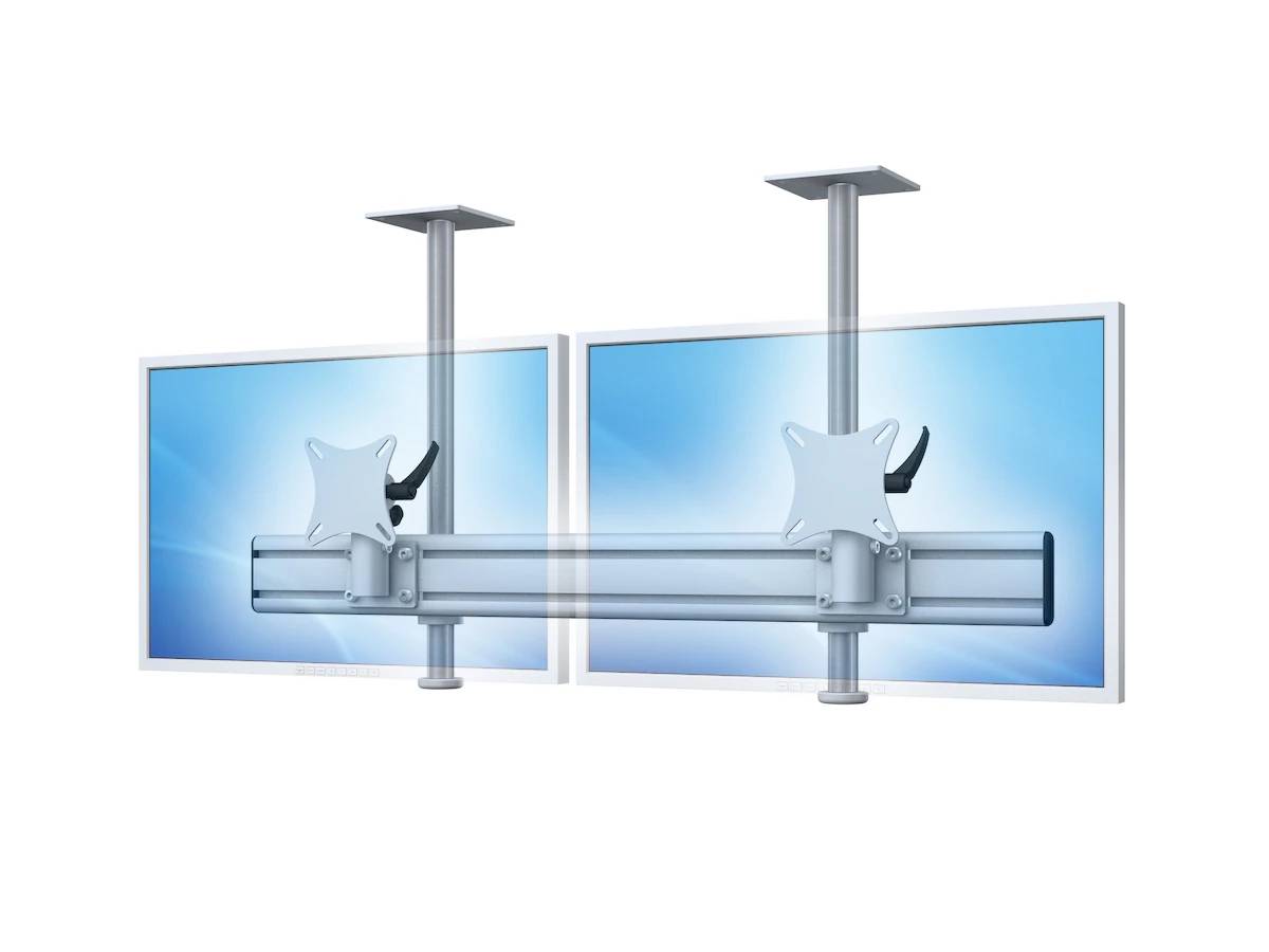 Flat-System Monitorhalter Decke für 2 Monitore 2er - 25''-32"
