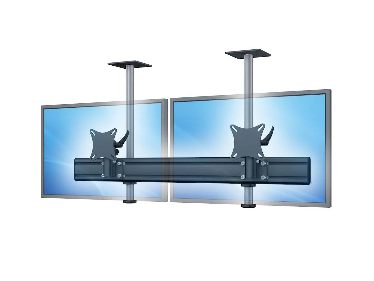 Flat-System Monitorhalter Decke für 2 Monitore 2er - 25''-32"