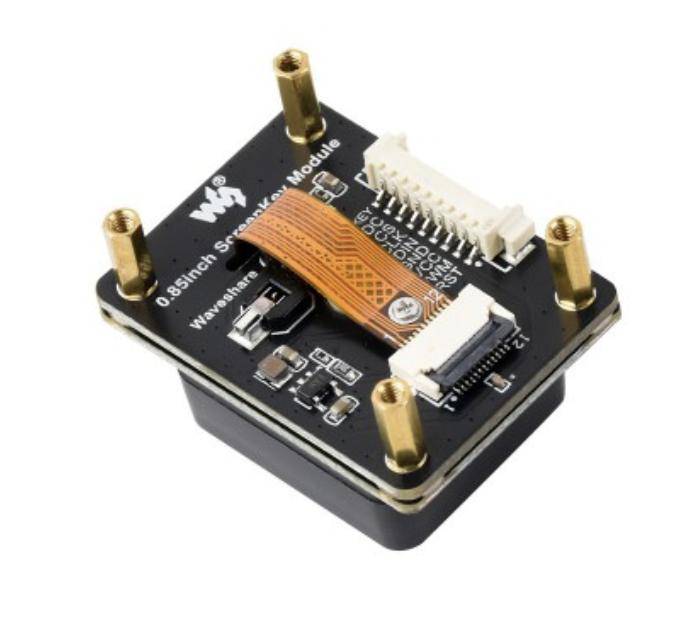 Waveshare ScreenKey LCD Modul, 0,85 Zoll, IPS Display, 128 x 128 Pixel, ST7735, schwarz, 3,3V - Version: Vollständiger ScreenKey
