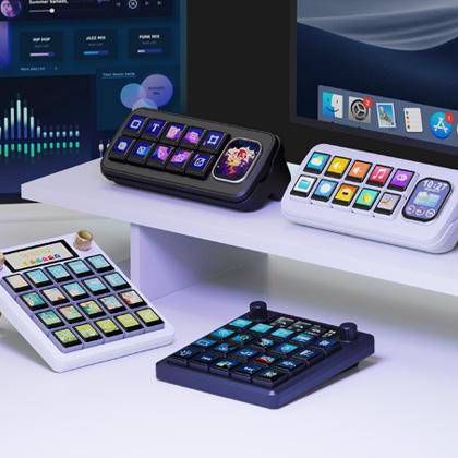 Waveshare ScreenKey LCD Modul, 0,85 Zoll, IPS Display, 128 x 128 Pixel, ST7735, schwarz, 3,3V - Version: nur Tastenkappenaufsatz