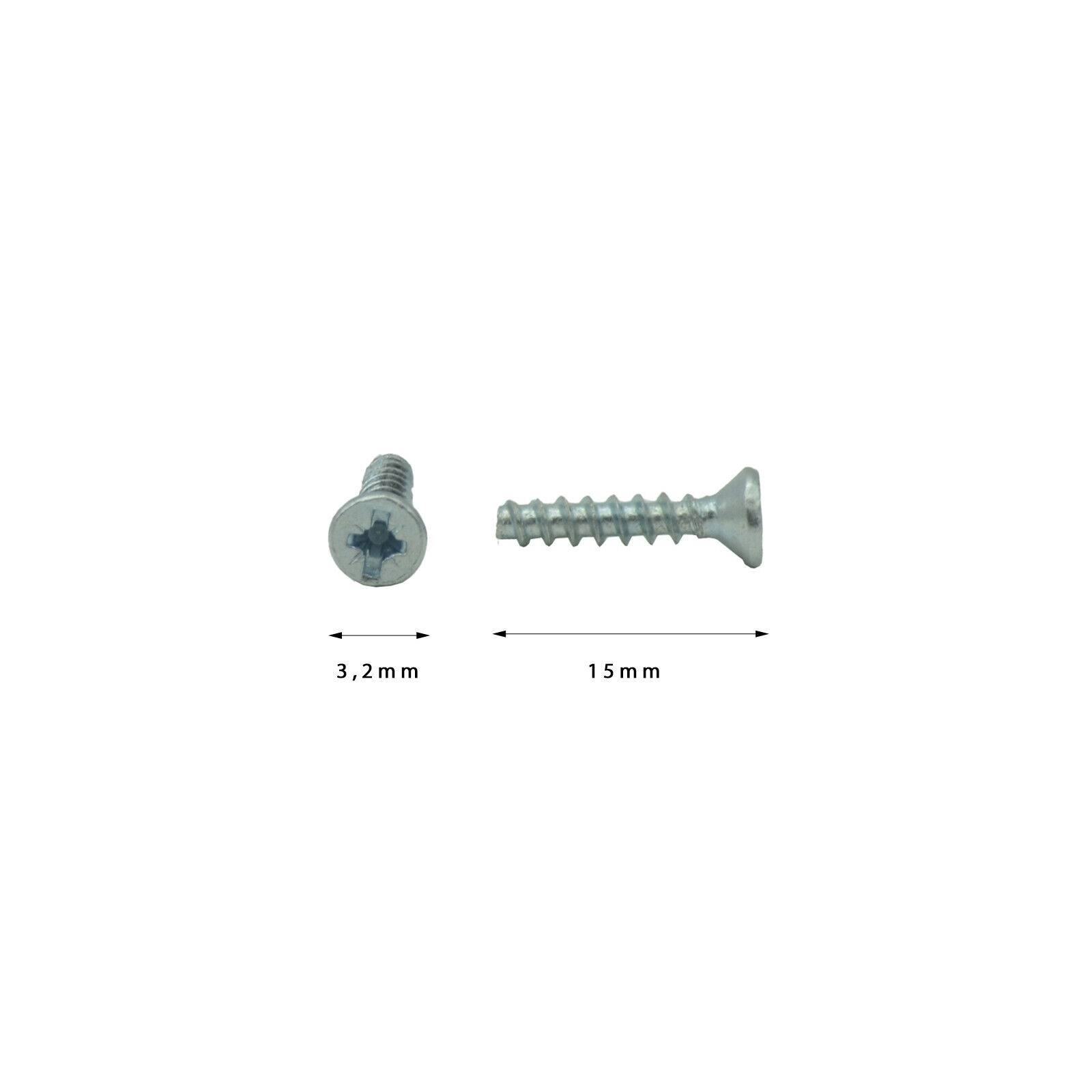 10 Stück 15mm Geräteschrauben für Schalterdosen Dosenschrauben Deckelschrauben