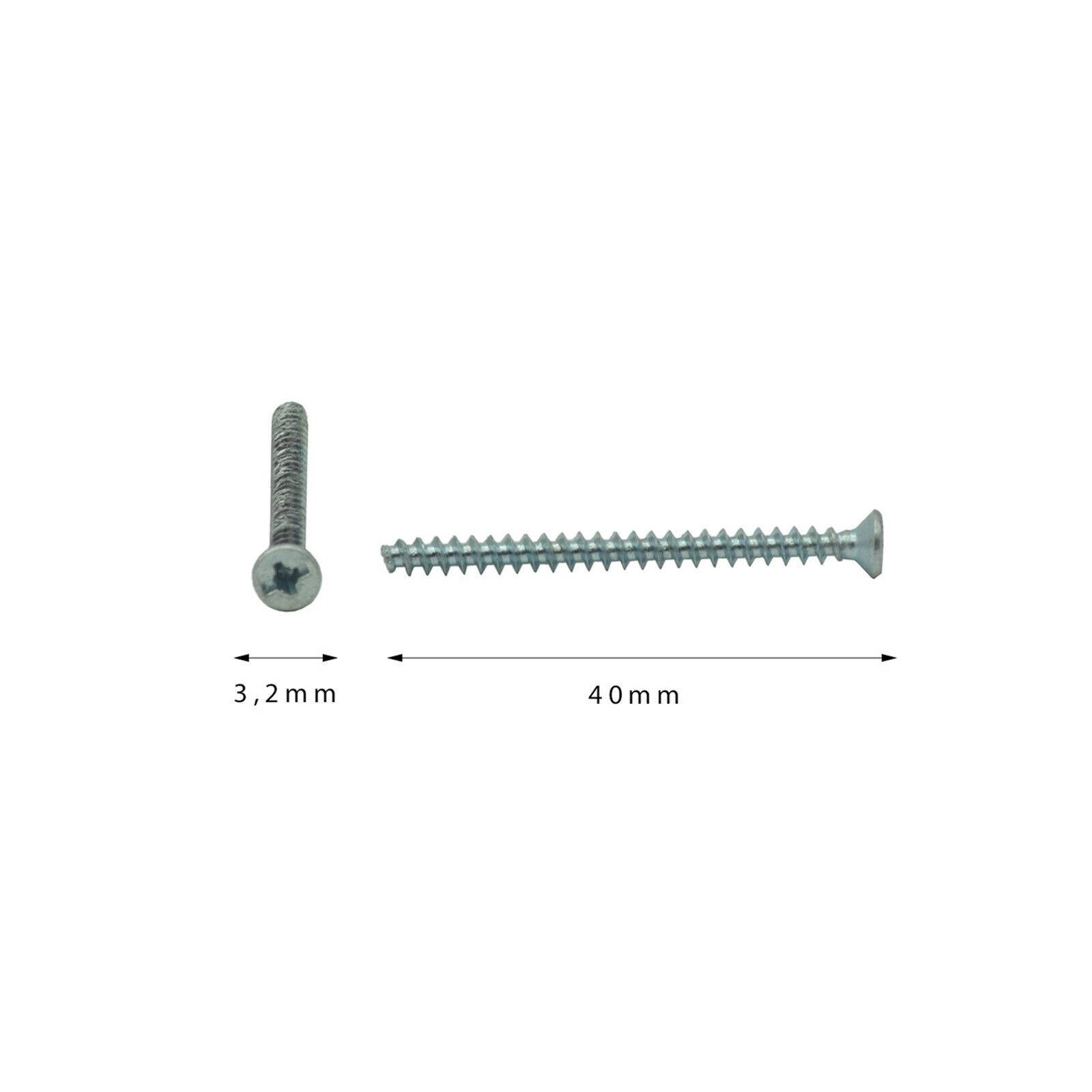 10 Stück 40mm Geräteschrauben für Schalterdosen Dosenschrauben Deckelschrauben