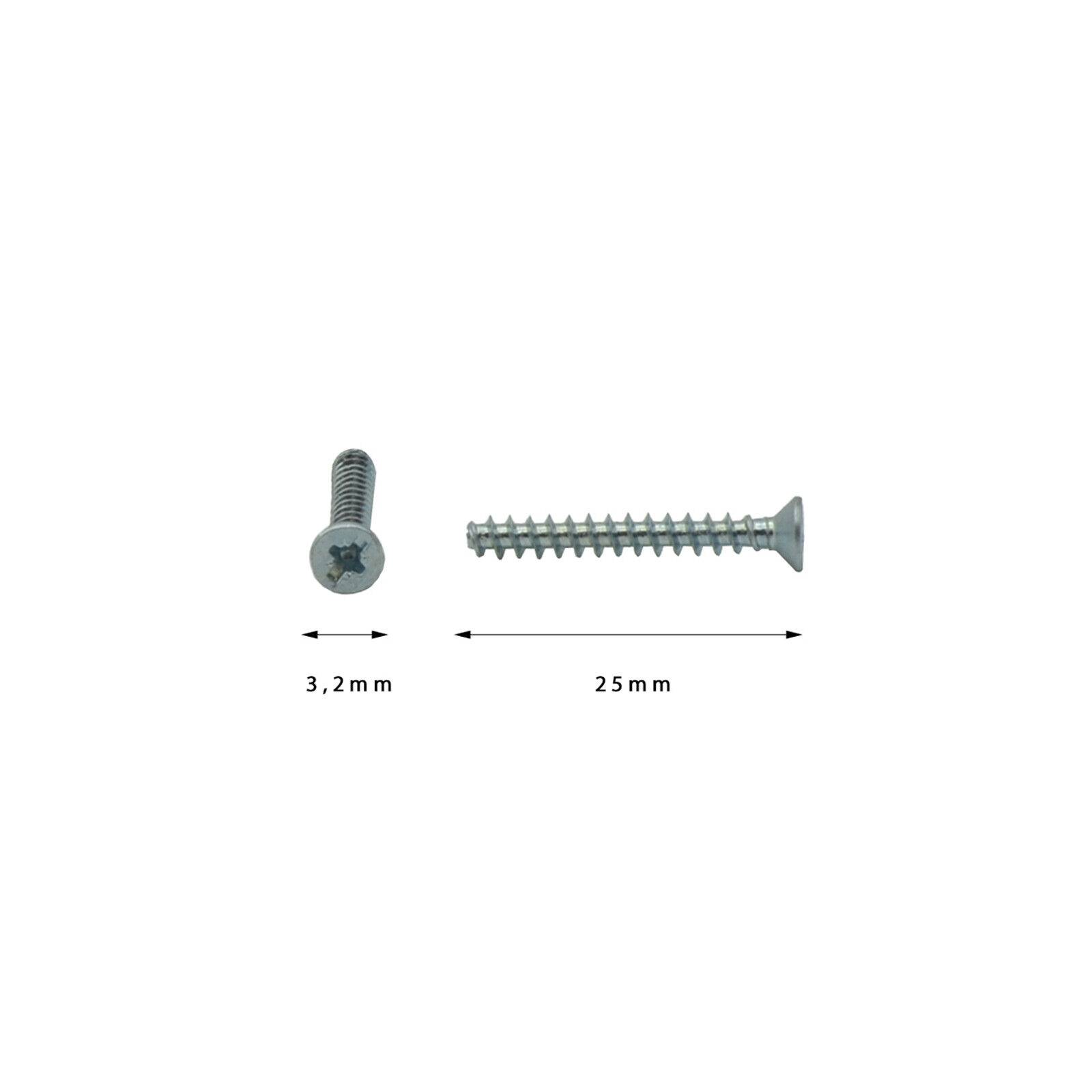 10 Stück 25mm Geräteschrauben für Schalterdosen Dosenschrauben Deckelschrauben
