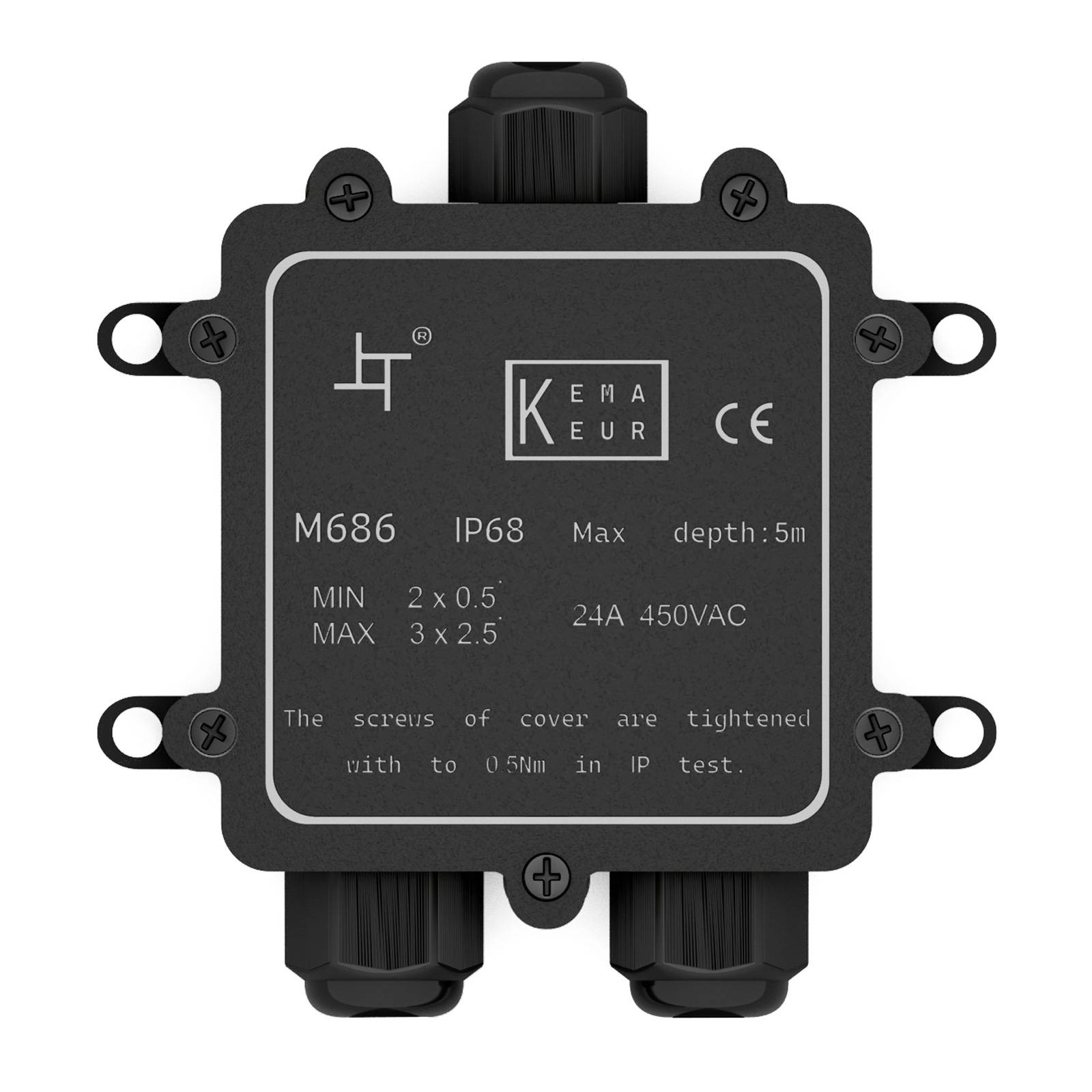 hb-digital Abzweigdose wasserdicht IP68 3 Wege Typ Y Installationsdose