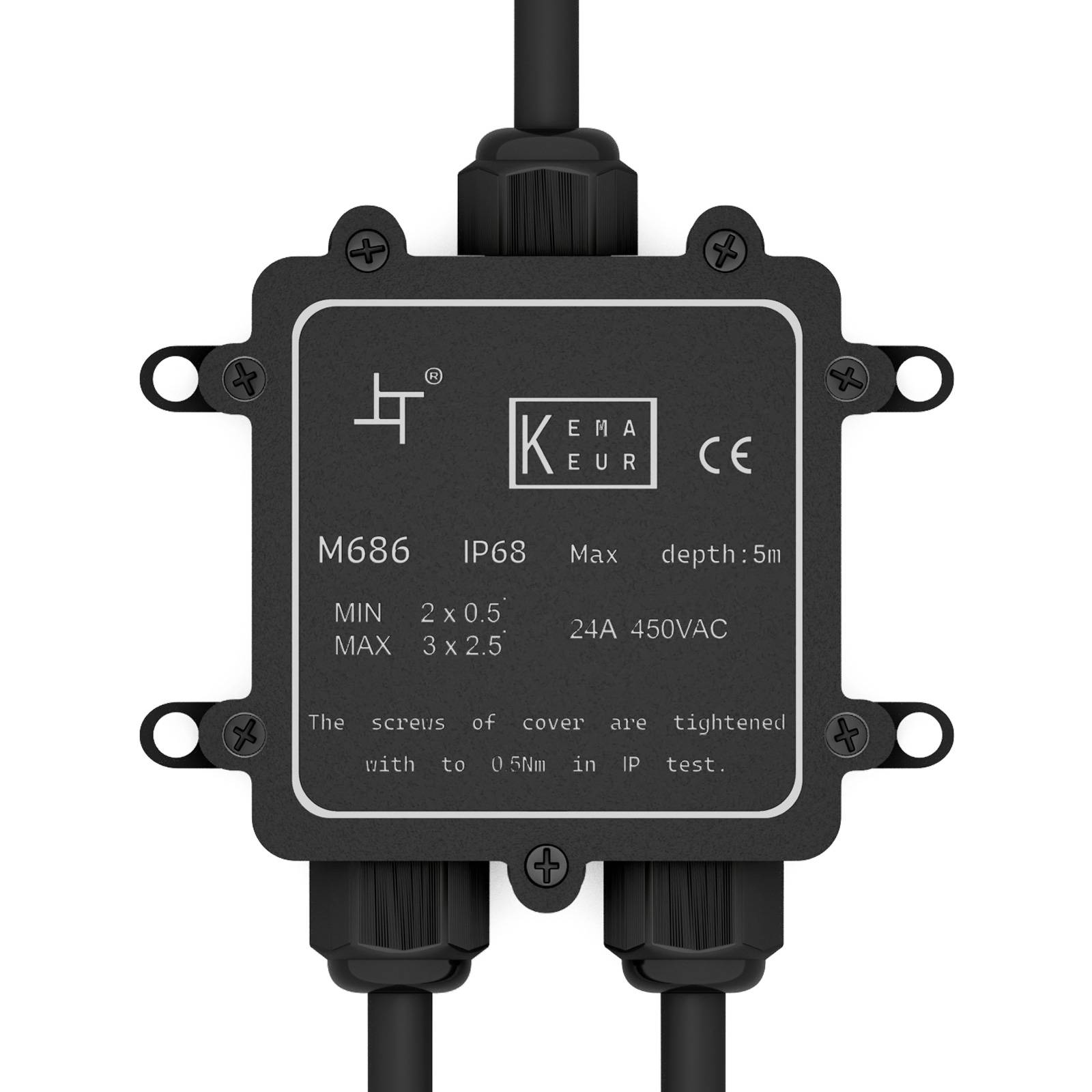 hb-digital Abzweigdose wasserdicht IP68 3 Wege Typ Y Installationsdose