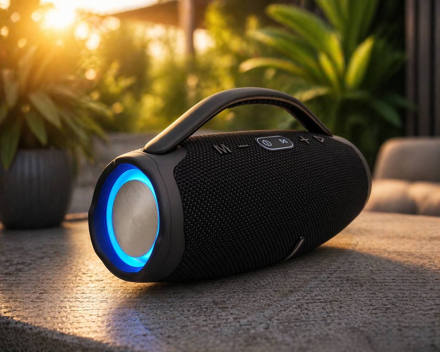 JTC-24 Mini Bluetooth LED BoomBox10 mit LED Farblichtern, 10W Stereo, USB, AUX, microSD