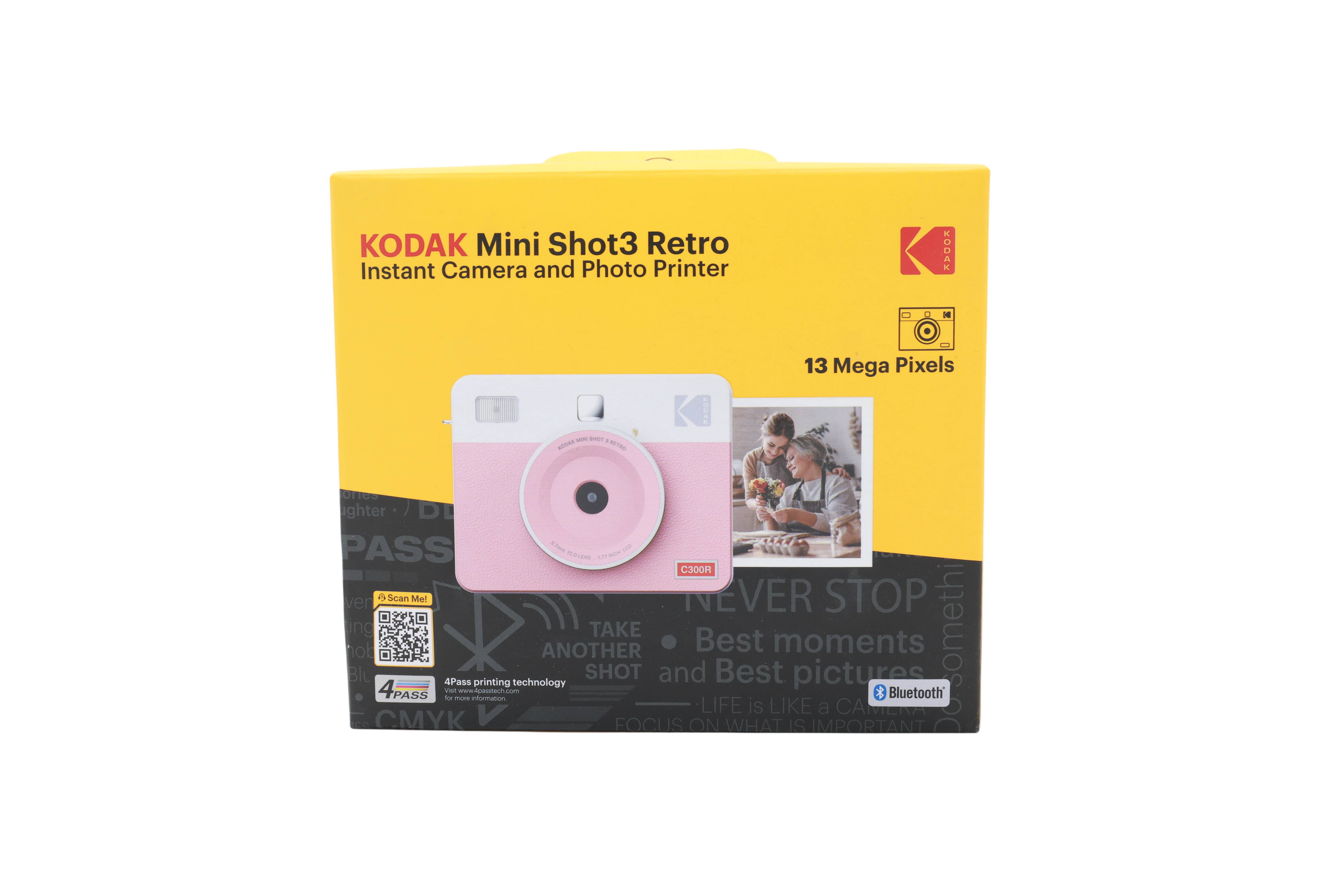 KODAK MINI SHOT 3 RETRO Sofortbildkamera, pink