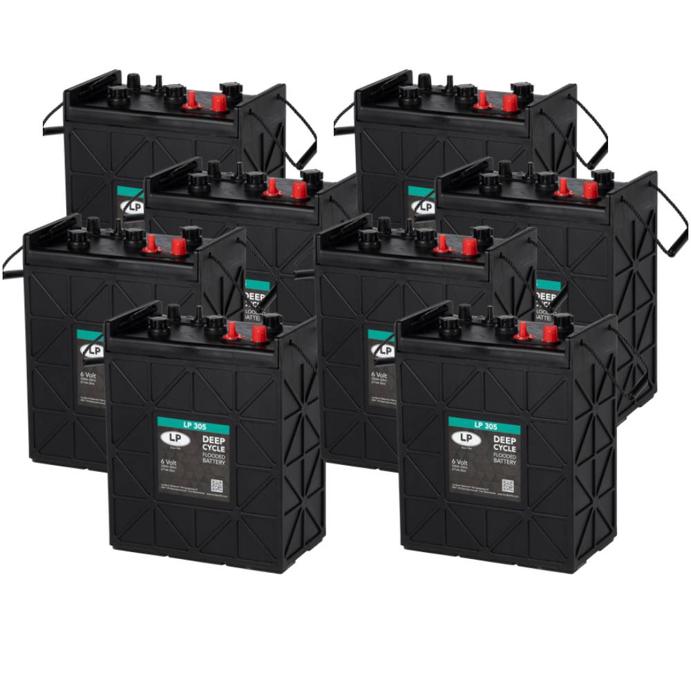 8x Landport LP 305 Batterie 48V 330Ah Set | Ersatz für Trojan J305