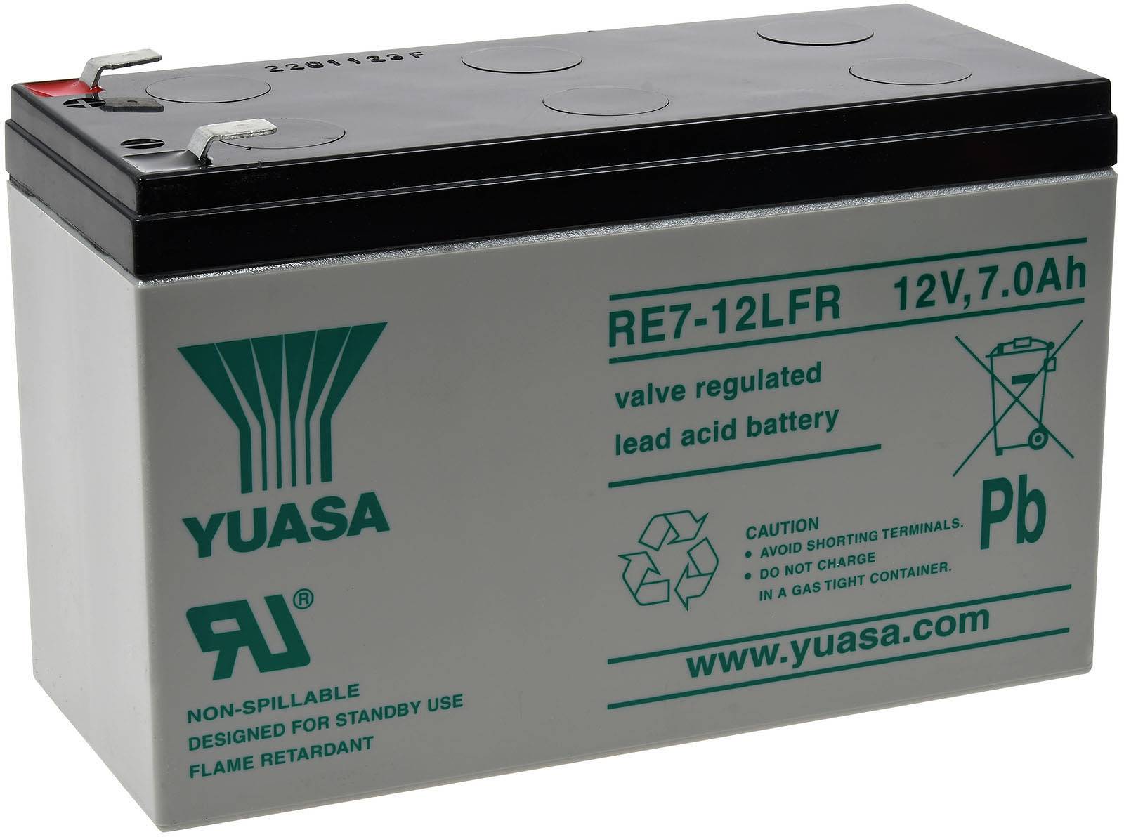 YUASA Blei-Akku RE7-12LFR 7Ah 12V, 12V, Lead-Acid