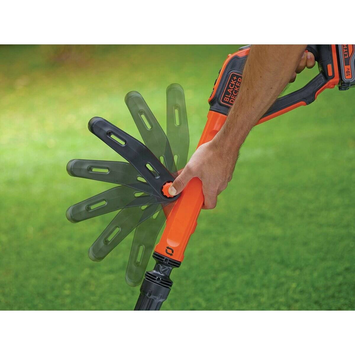 Akku-Rasentrimmer STC1820EPC, 18Volt (orange/schwarz, Li-Ionen Akku 2,0Ah)