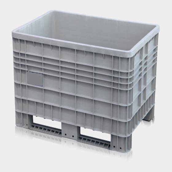 Großvolumenbehälter Transportbox Lagerbox 1425A mit 4 Füssen undDeckel, 1200x800x800mm, Farbe Grau